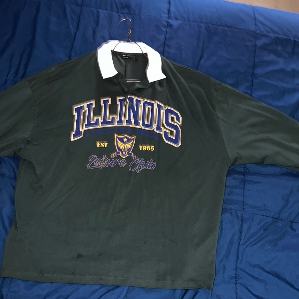 illinois long sleeve polo